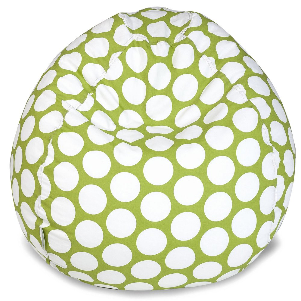 Majestic Home Goods Large Bean Bag Polka Dot (Large) Hot Green. Picture 1