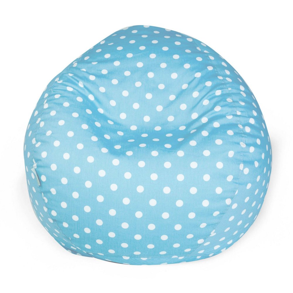 Majestic Home Goods Large Bean Bag Polka Dot (Small) Aquamarine. Picture 1