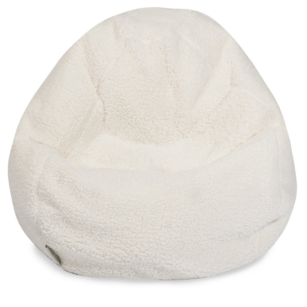 Majestic Home Goods Large Bean Bag Solid All Sherpa. Picture 1
