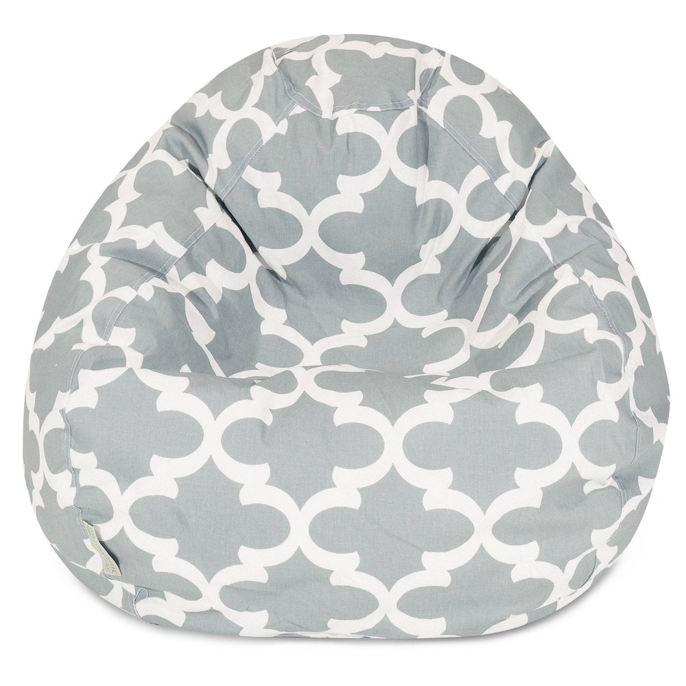 Majestic Home Goods Large Bean Bag Trellis Gray. Picture 1