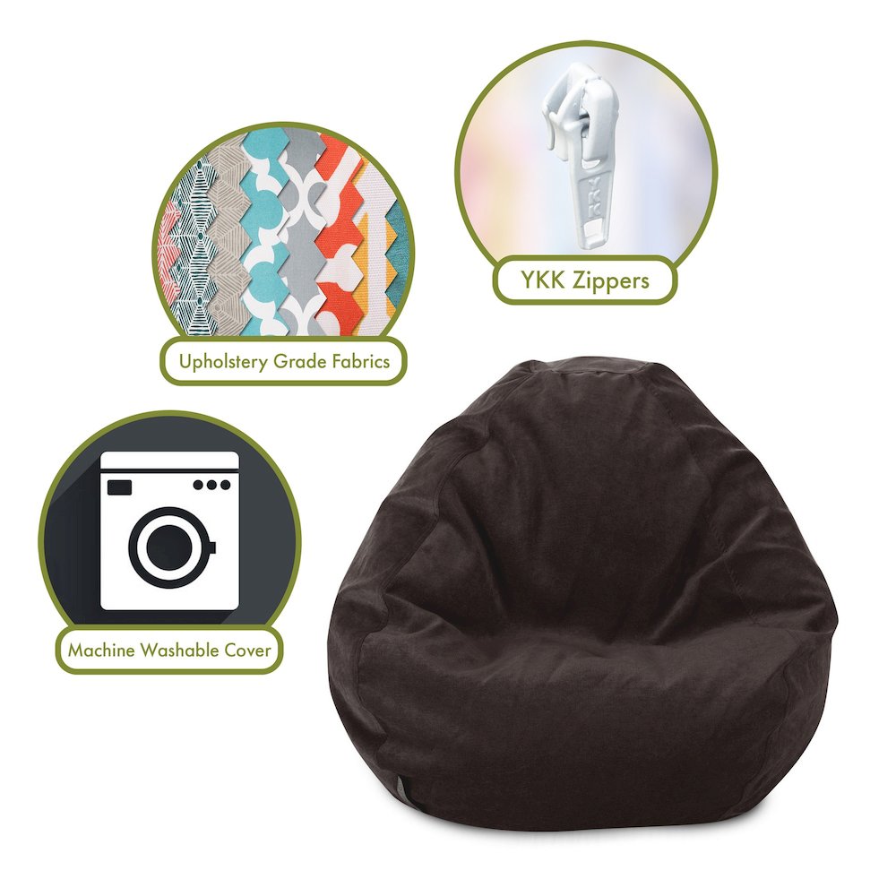 Majestic Home Goods Large Bean Bag Villa Storm. Picture 2