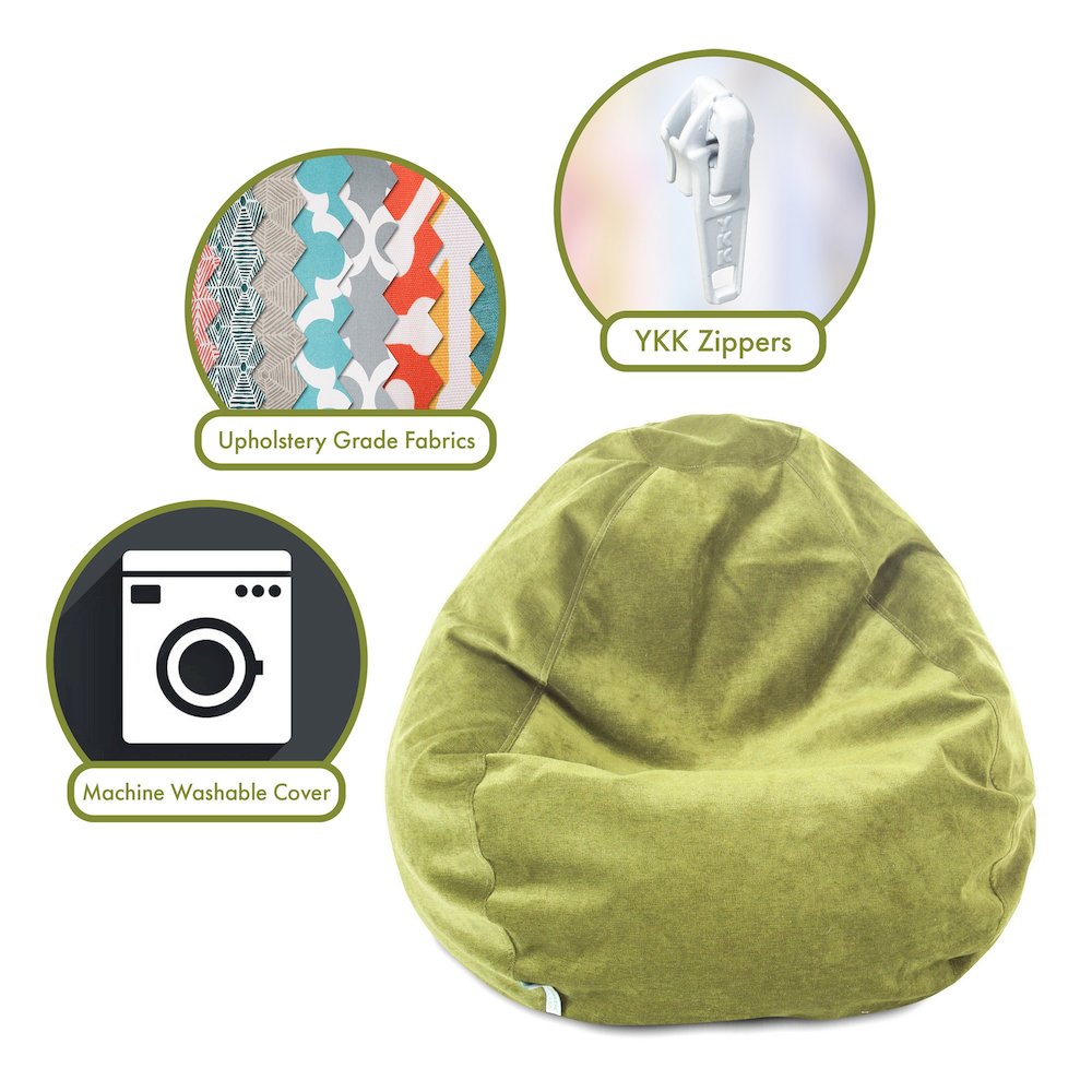 Majestic Home Goods Large Bean Bag Villa Apple. Picture 2