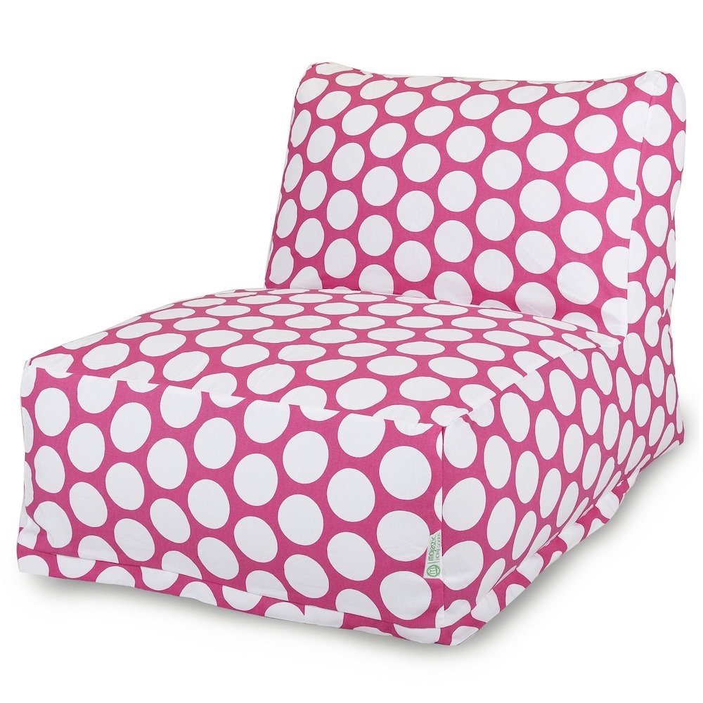 Majestic Home Goods Chair Lounger Polka Dot (Large) Hot Pink. Picture 1