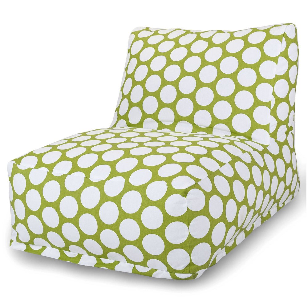 Majestic Home Goods Chair Lounger Polka Dot (Large) Hot Green. Picture 1