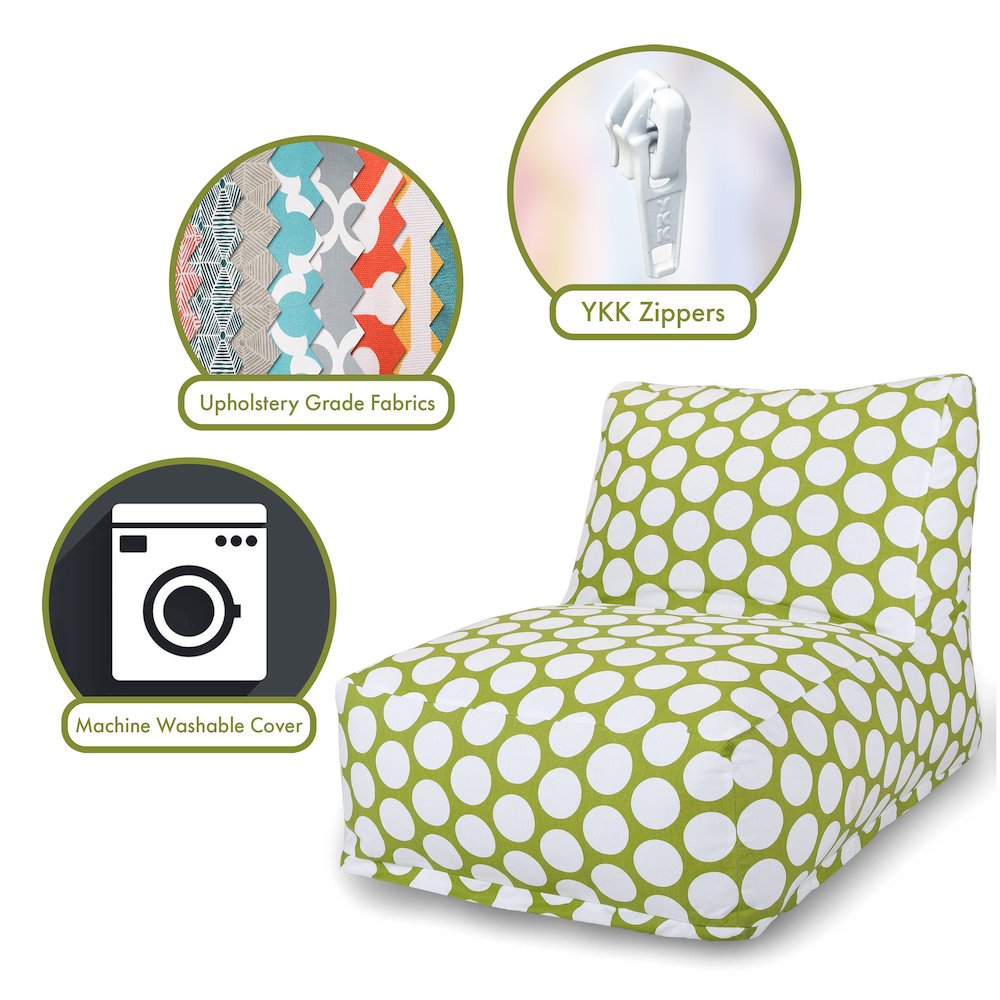 Majestic Home Goods Chair Lounger Polka Dot (Large) Hot Green. Picture 2