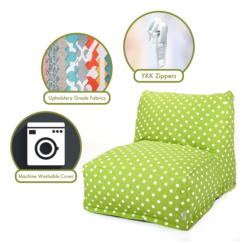 Majestic Home Goods Chair Lounger Polka Dot (Small) Lime. Picture 2