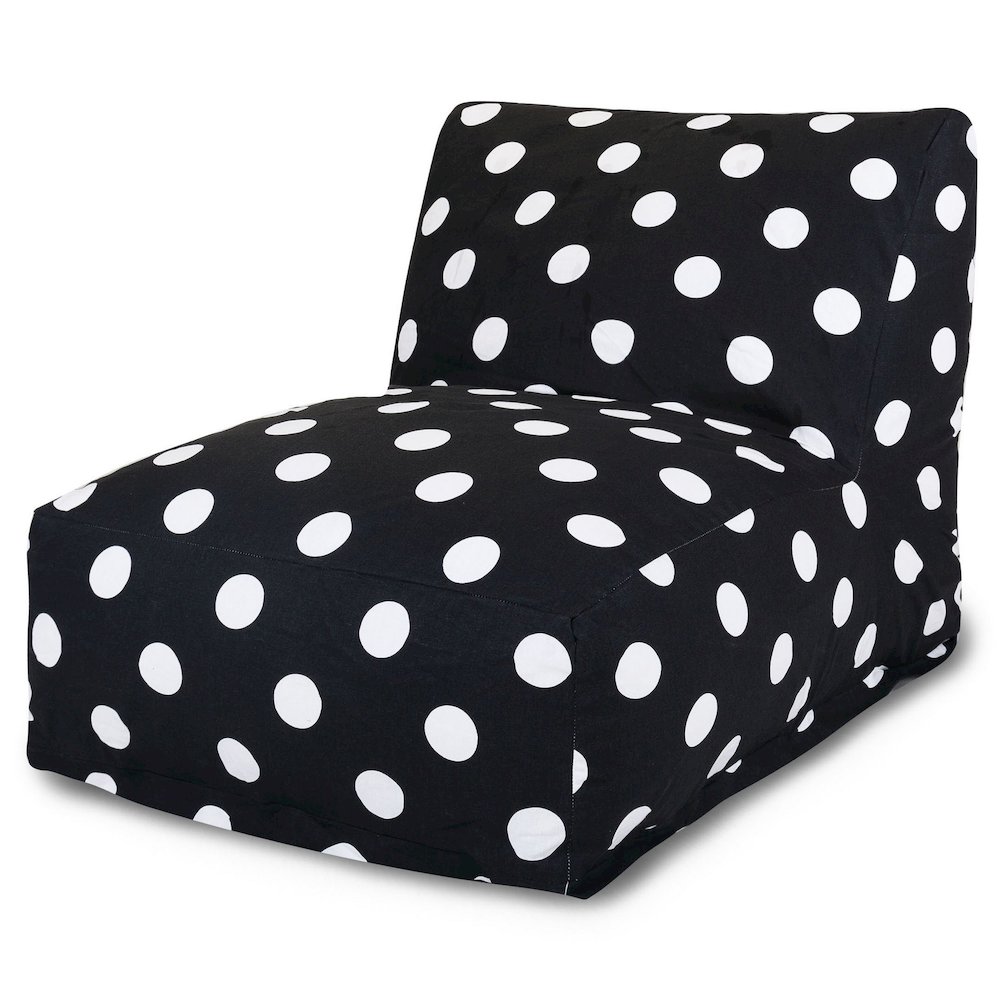 Majestic Home Goods Chair Lounger Polka Dot (Large) Black. Picture 1