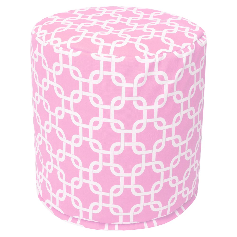 Majestic Home Goods Pouf Links Soft Pink. Picture 1