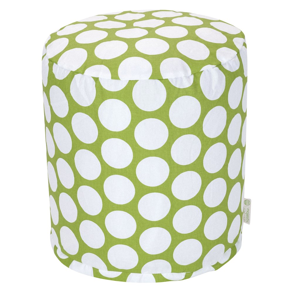 Majestic Home Goods Pouf Polka Dot (Large) Hot Green. Picture 1