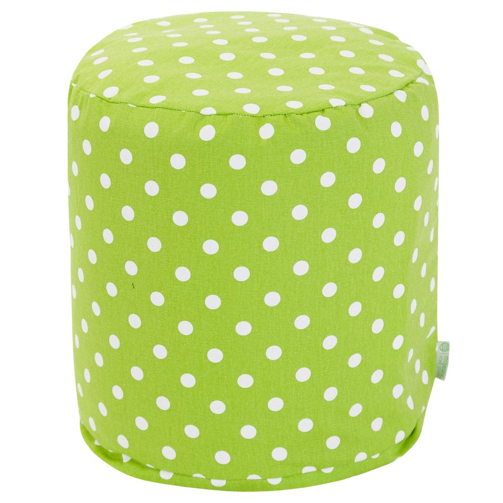 Majestic Home Goods Pouf Polka Dot (Small) Lime. Picture 1