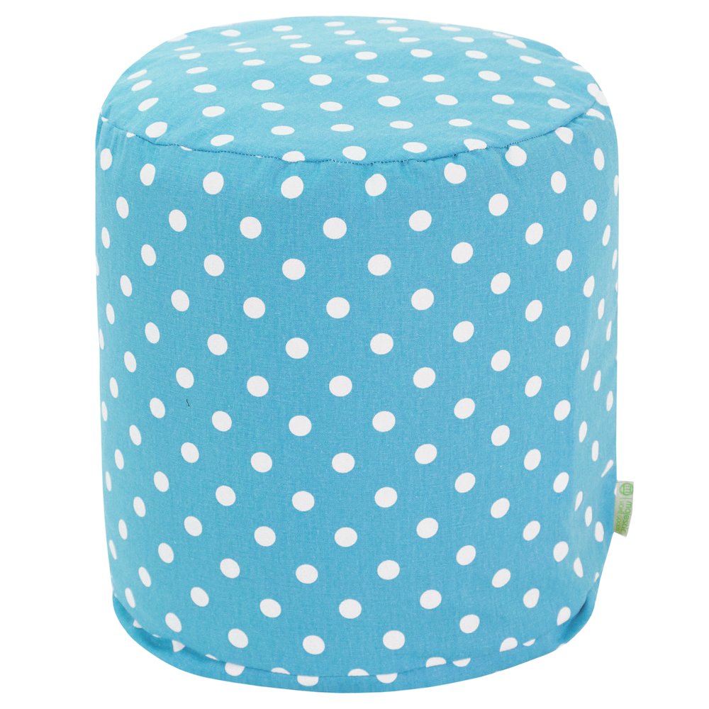 Majestic Home Goods Pouf Polka Dot (Small) Aquamarine. Picture 1
