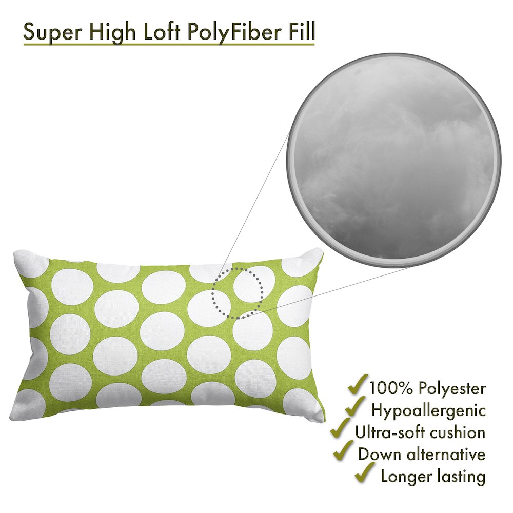 Majestic Home Goods Pillow 12x20 Polka Dot (Large) Hot Green. Picture 2