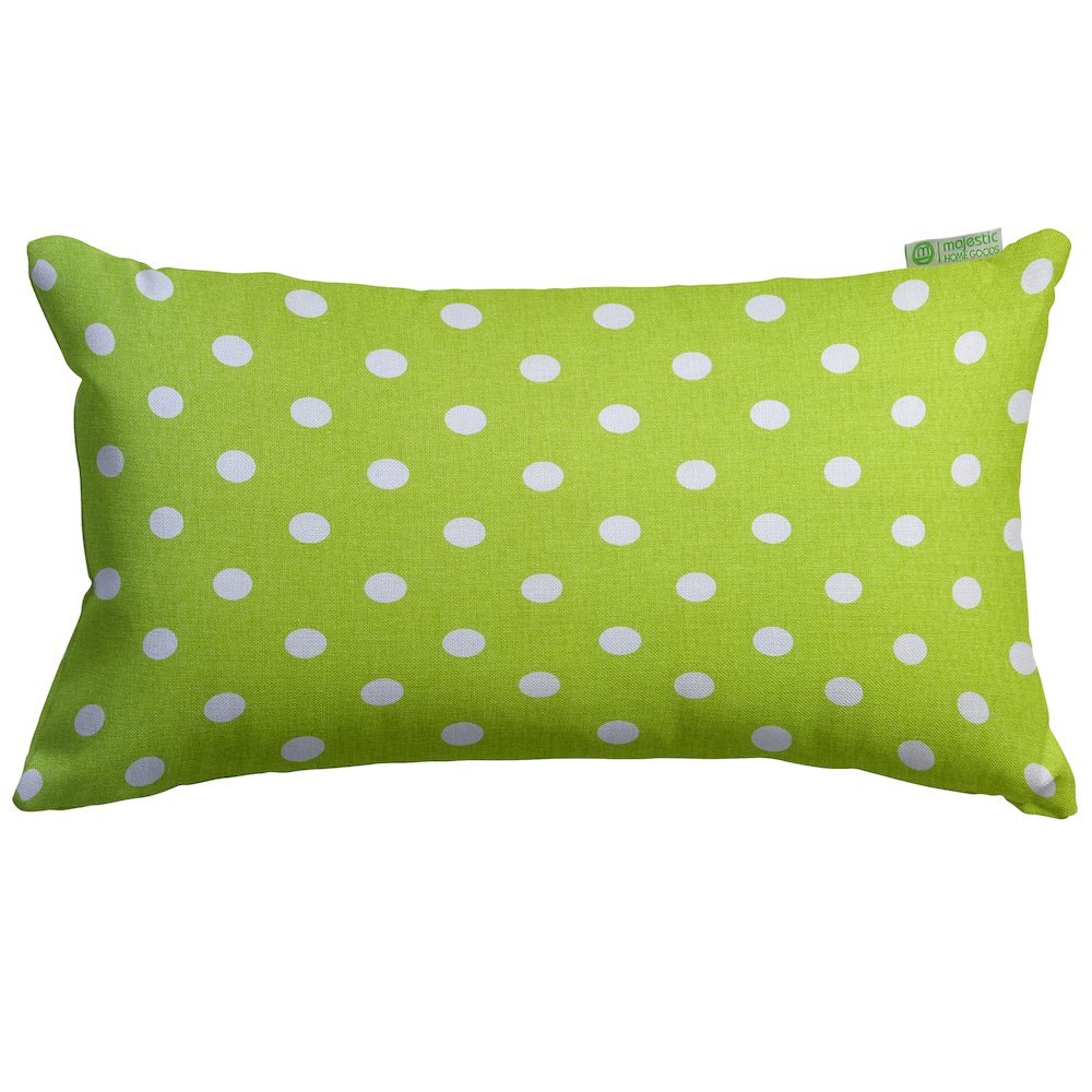 Majestic Home Goods Pillow 12x20 Polka Dot (Small) Lime. Picture 1