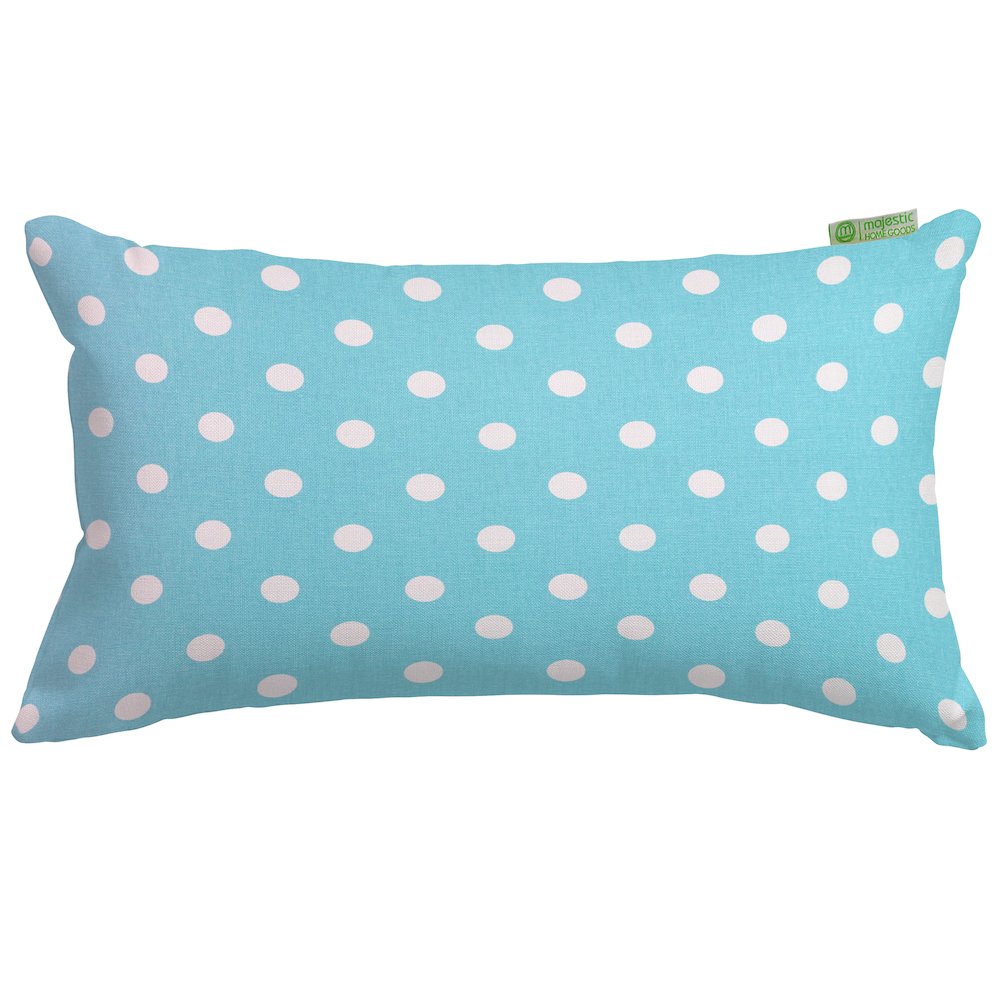Majestic Home Goods Pillow 12x20 Polka Dot (Small) Aquamarine. Picture 1