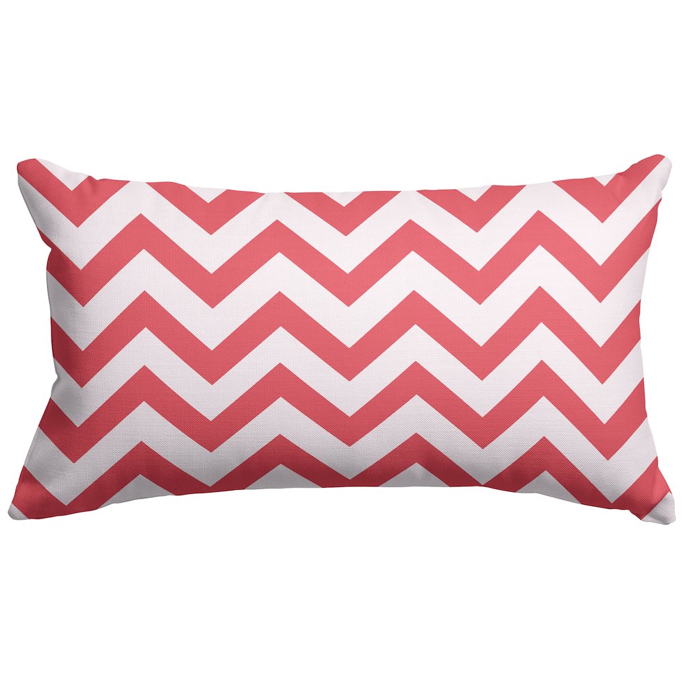 Majestic Home Goods Pillow 12x20 Chevron Coral. Picture 1