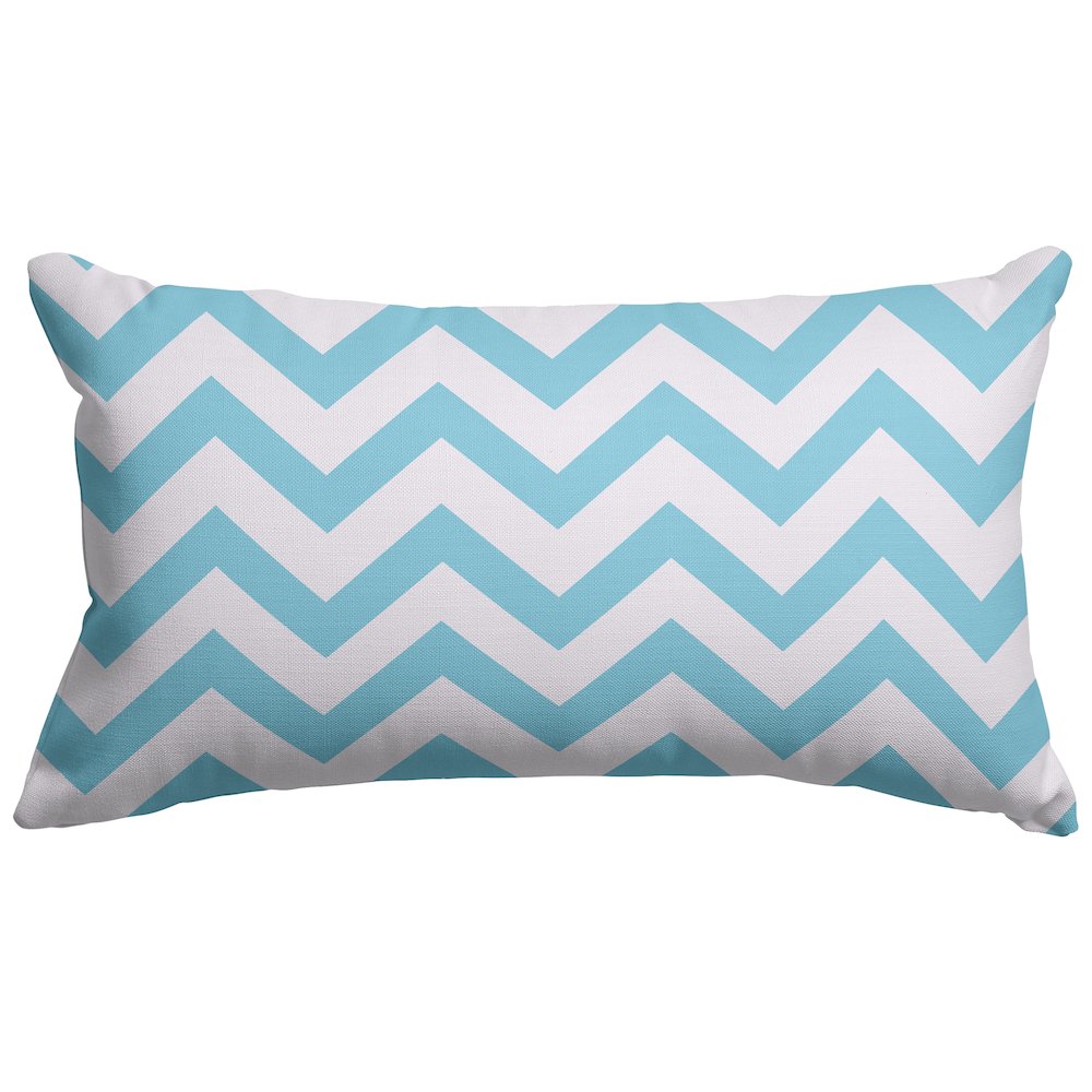 Majestic Home Goods Pillow 12x20 Chevron Blue. Picture 1