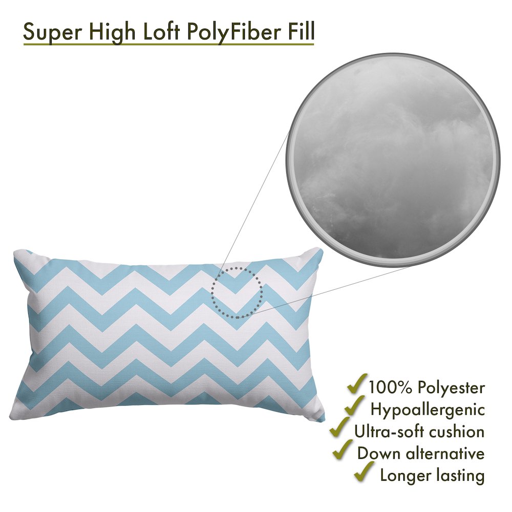Majestic Home Goods Pillow 12x20 Chevron Blue. Picture 2