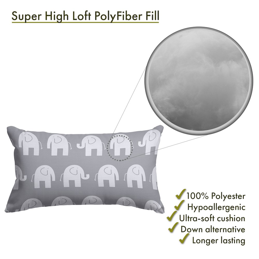 Majestic Home Goods Pillow 12x20 Ellie Gray. Picture 2