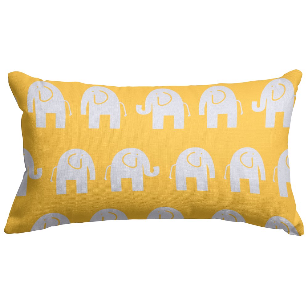Majestic Home Goods Pillow 12x20 Ellie Yellow. Picture 1