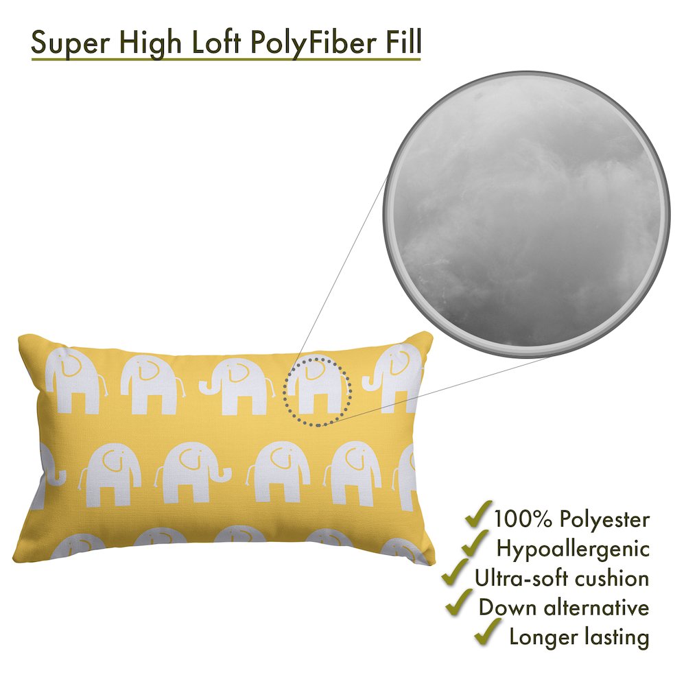 Majestic Home Goods Pillow 12x20 Ellie Yellow. Picture 2