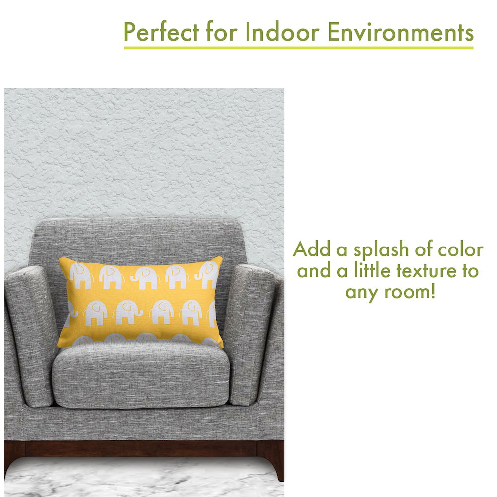 Majestic Home Goods Pillow 12x20 Ellie Yellow. Picture 4
