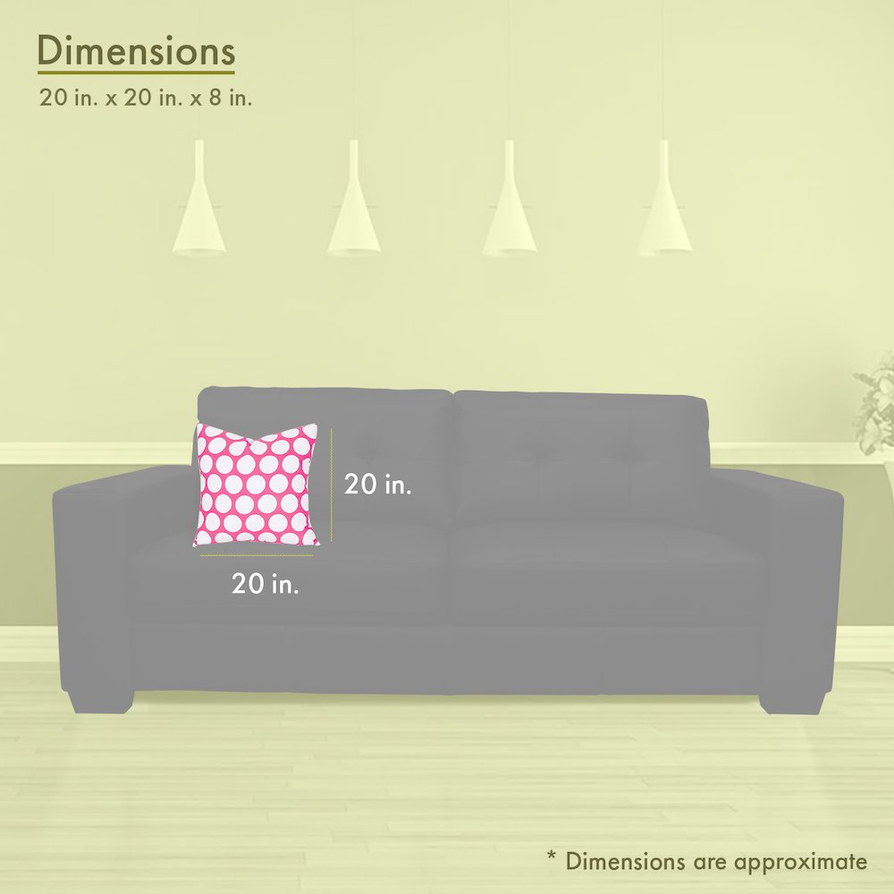 Majestic Home Goods Pillow 20x20 Polka Dot (Large) Hot Pink. Picture 3