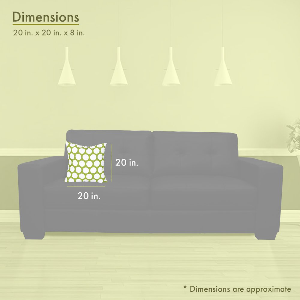 Majestic Home Goods Pillow 20x20 Polka Dot (Large) Hot Green. Picture 3