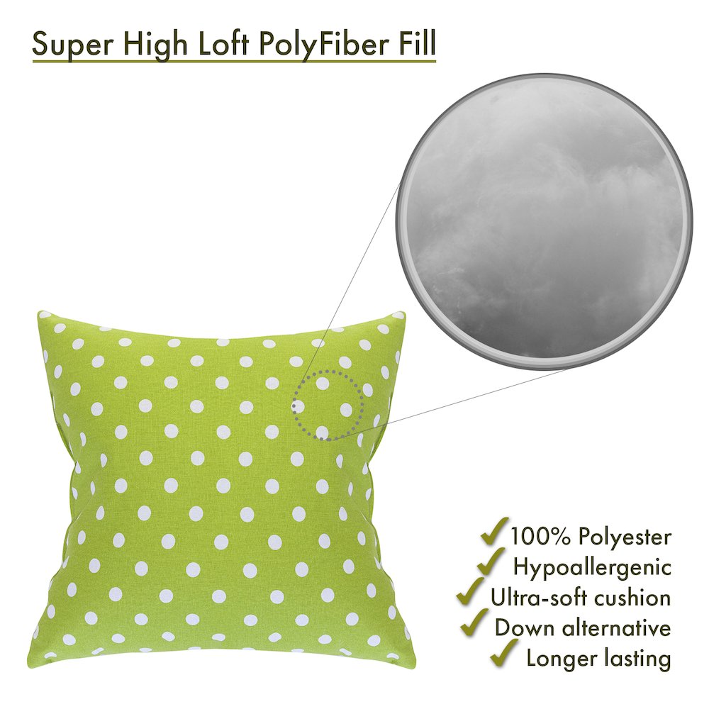 Majestic Home Goods Pillow 20x20 Polka Dot (Small) Lime. Picture 2