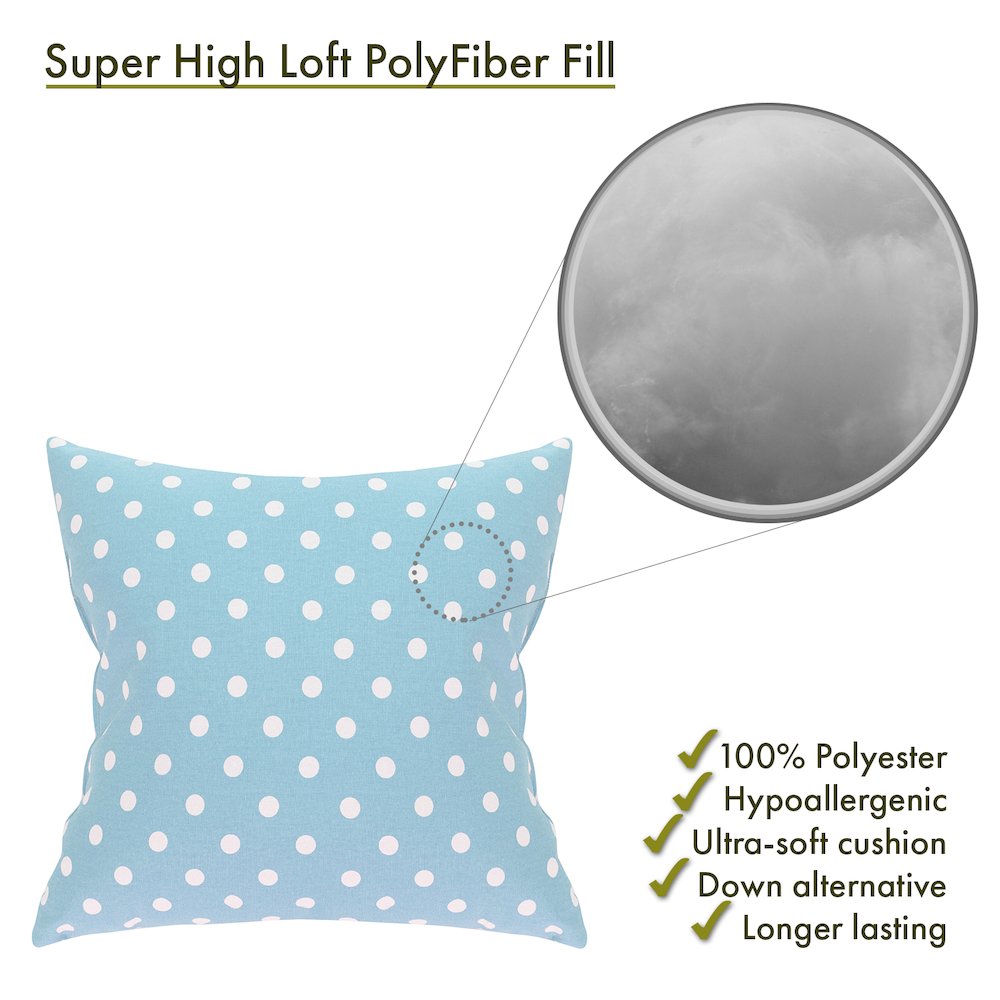 Majestic Home Goods Pillow 20x20 Polka Dot (Small) Aquamarine. Picture 2