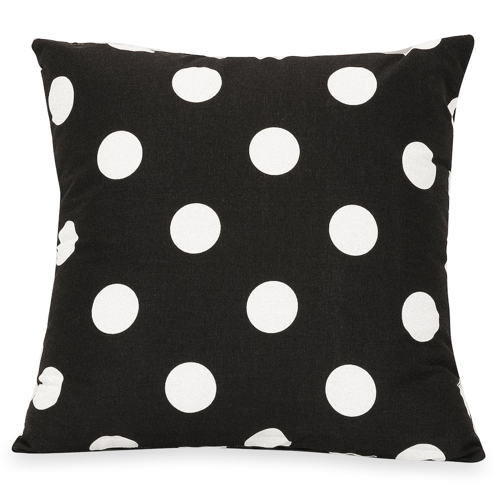 Majestic Home Goods Pillow 20x20 Polka Dot (Large) Black. Picture 1