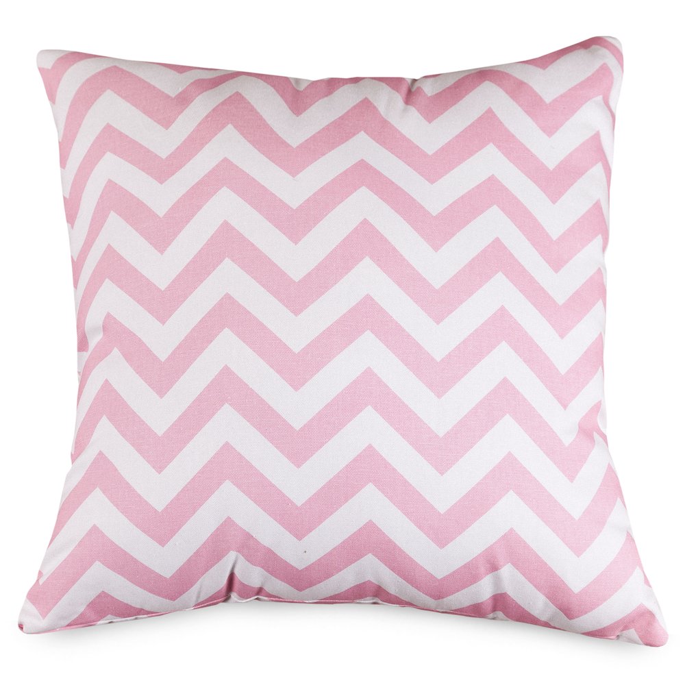 Majestic Home Goods Pillow 20x20 Chevron BabyPink. Picture 1