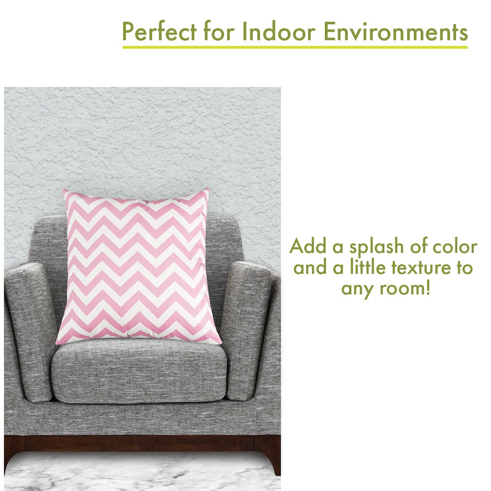 Majestic Home Goods Pillow 20x20 Chevron BabyPink. Picture 4