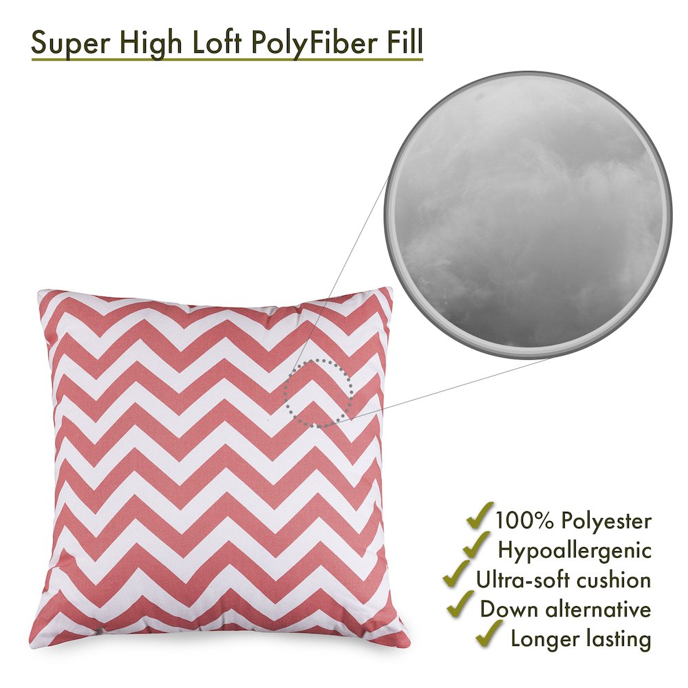 Majestic Home Goods Pillow 20x20 Chevron Coral. Picture 2