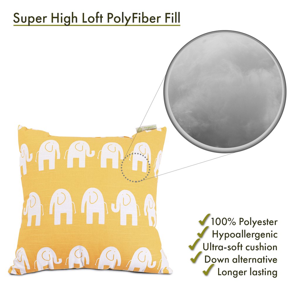 Majestic Home Goods Pillow 20x20 Ellie Yellow. Picture 2