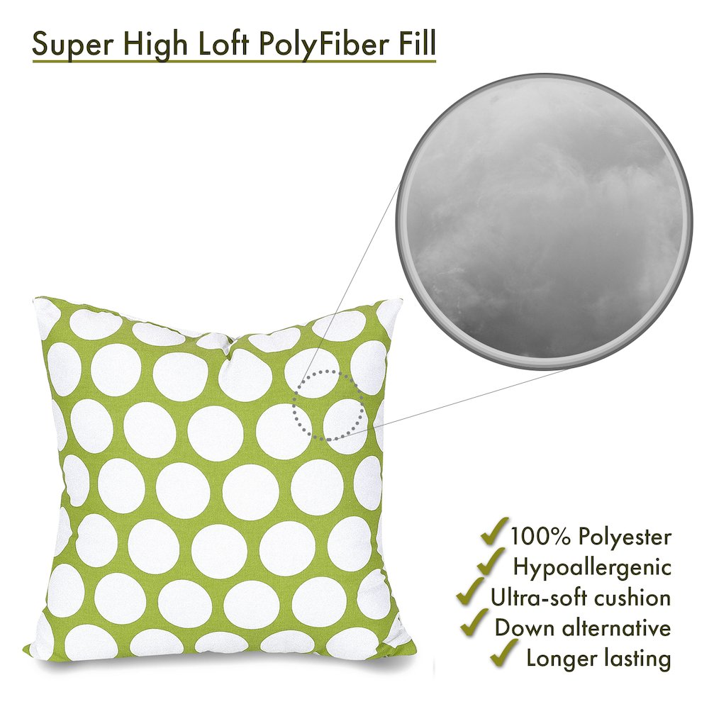 Majestic Home Goods Pillow 24x24 Polka Dot (Large) Hot Green. Picture 2