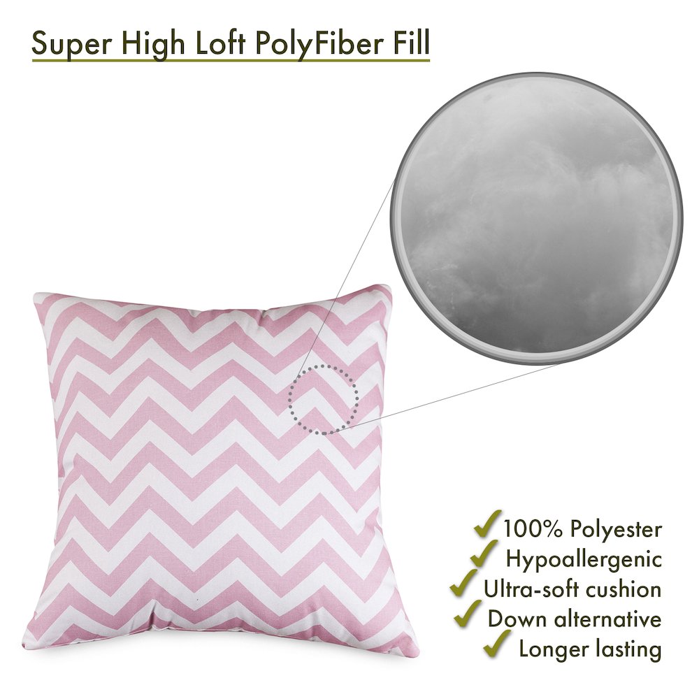 Majestic Home Goods Pillow 24x24 Chevron BabyPink. Picture 2