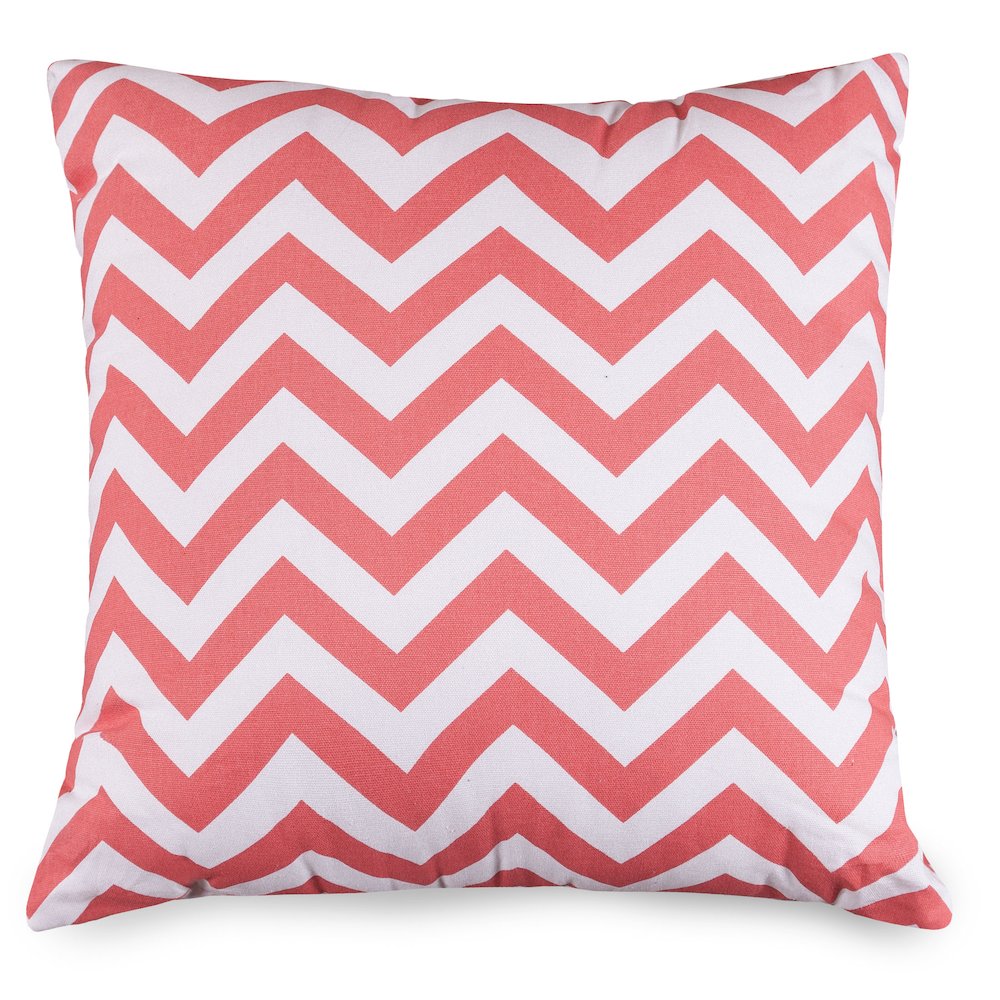 Majestic Home Goods Pillow 24x24 Chevron Coral. Picture 1