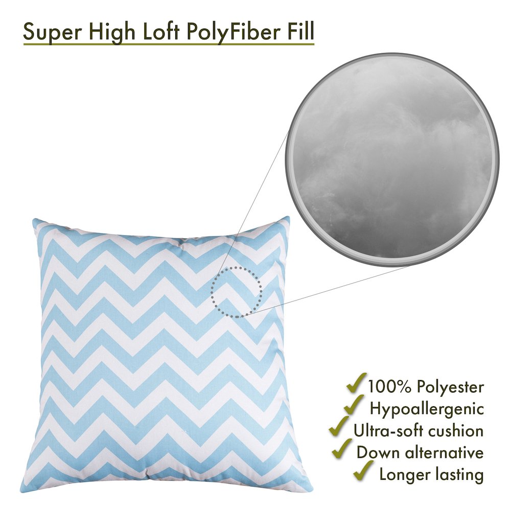 Majestic Home Goods Pillow 24x24 Chevron Blue. Picture 2