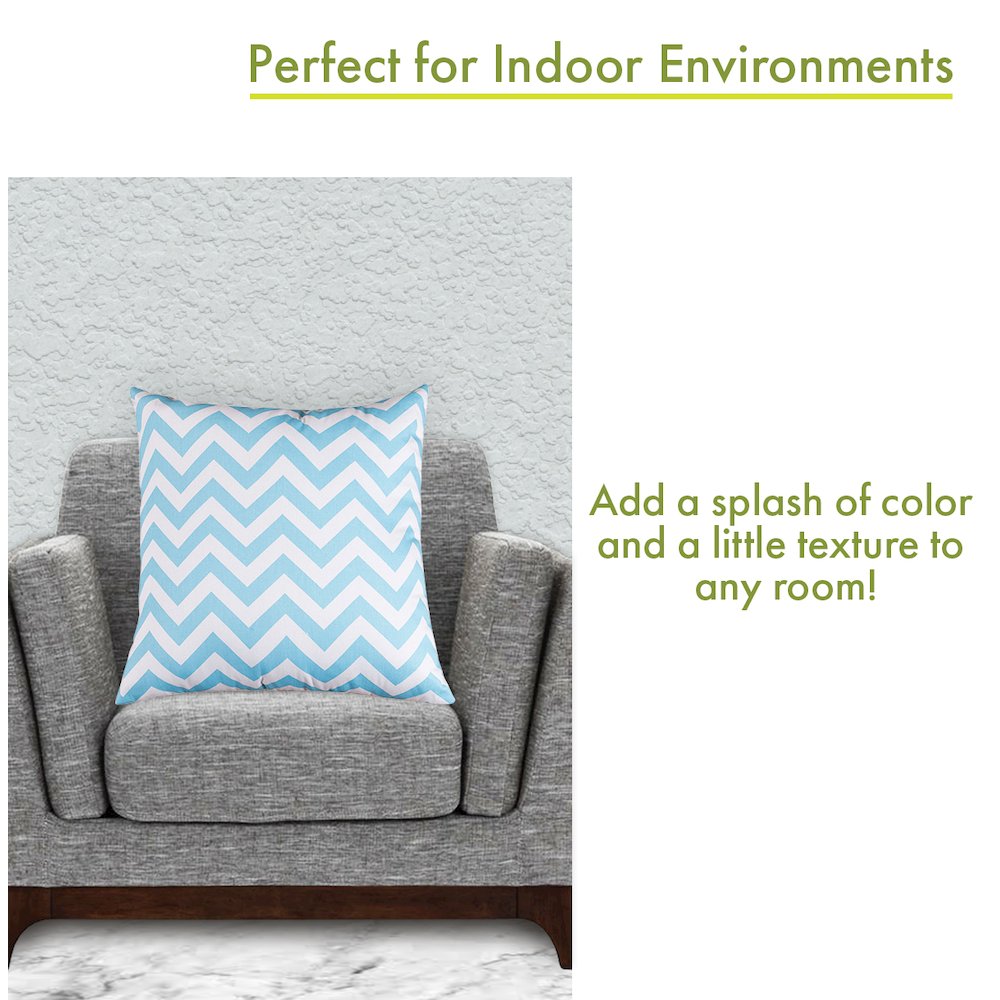Majestic Home Goods Pillow 24x24 Chevron Blue. Picture 4
