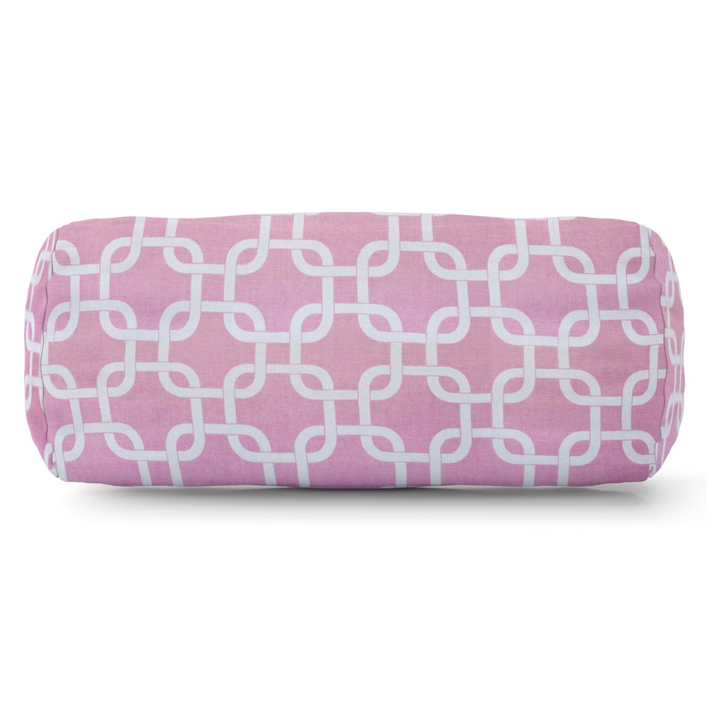 Majestic Home Goods Bolster Pillow Links Soft Pink. Picture 1