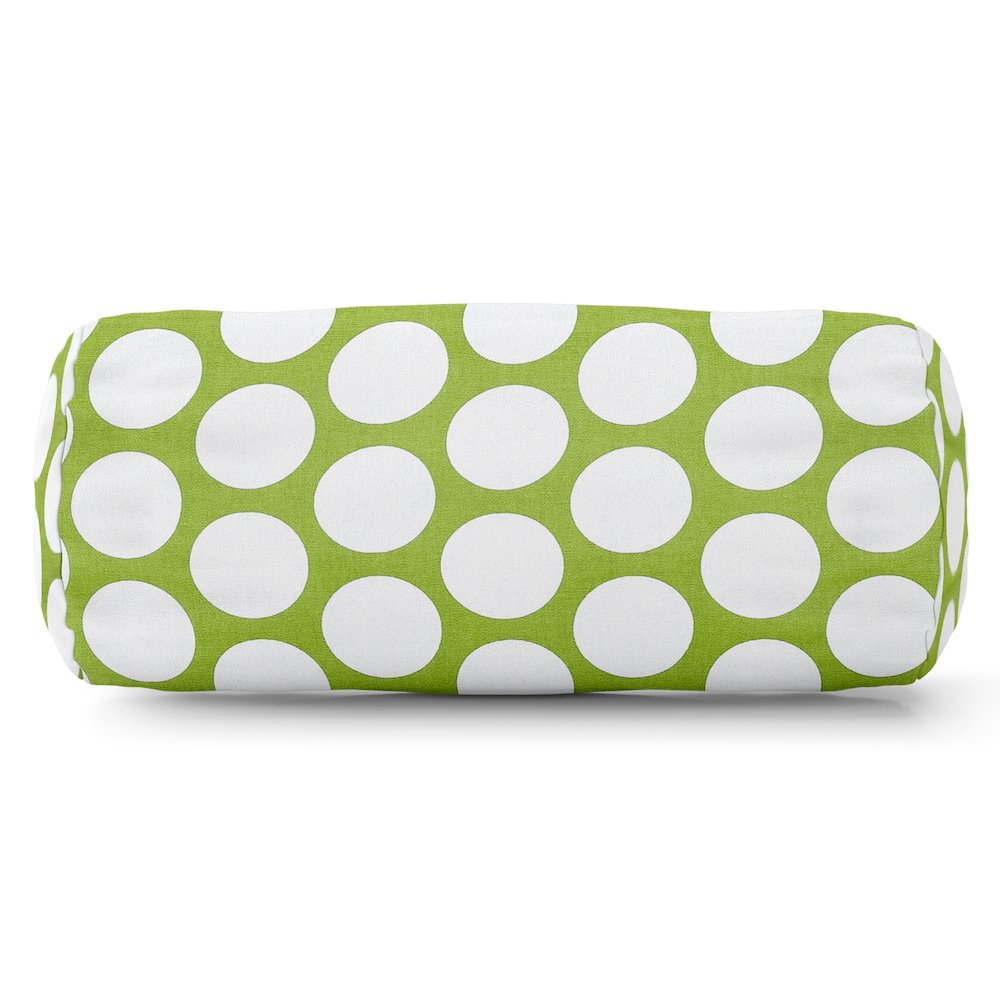 Majestic Home Goods Bolster Pillow Polka Dot (Large) Hot Green. Picture 1