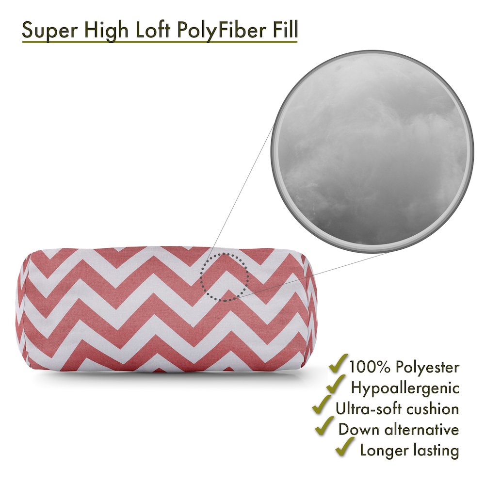 Majestic Home Goods Bolster Pillow Chevron Coral. Picture 2