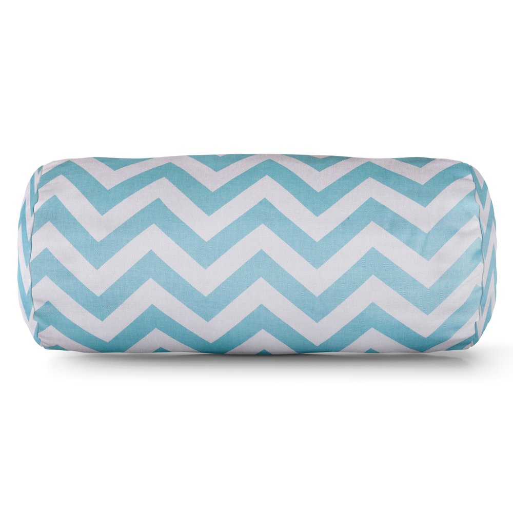 Majestic Home Goods Bolster Pillow Chevron Blue. Picture 1