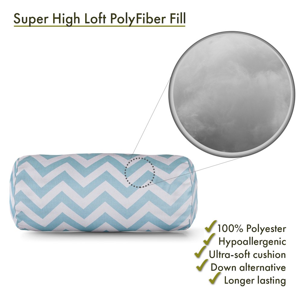 Majestic Home Goods Bolster Pillow Chevron Blue. Picture 2