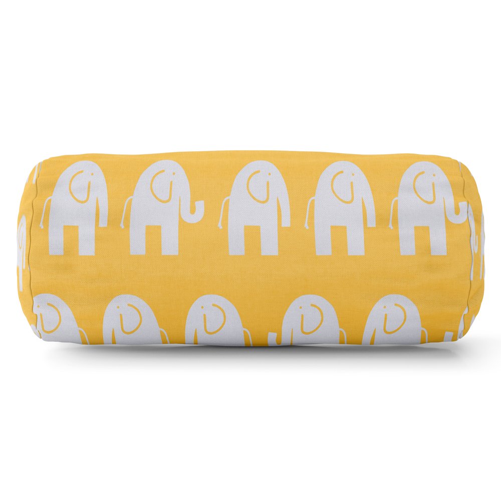 Majestic Home Goods Bolster Pillow Ellie Yellow. Picture 1