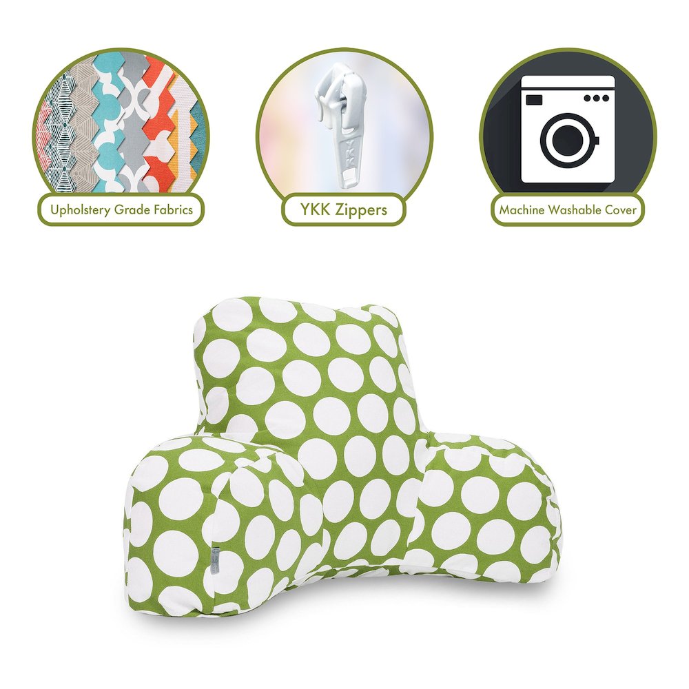 Majestic Home Goods Reading Pillow Polka Dot (Large) Hot Green. Picture 2