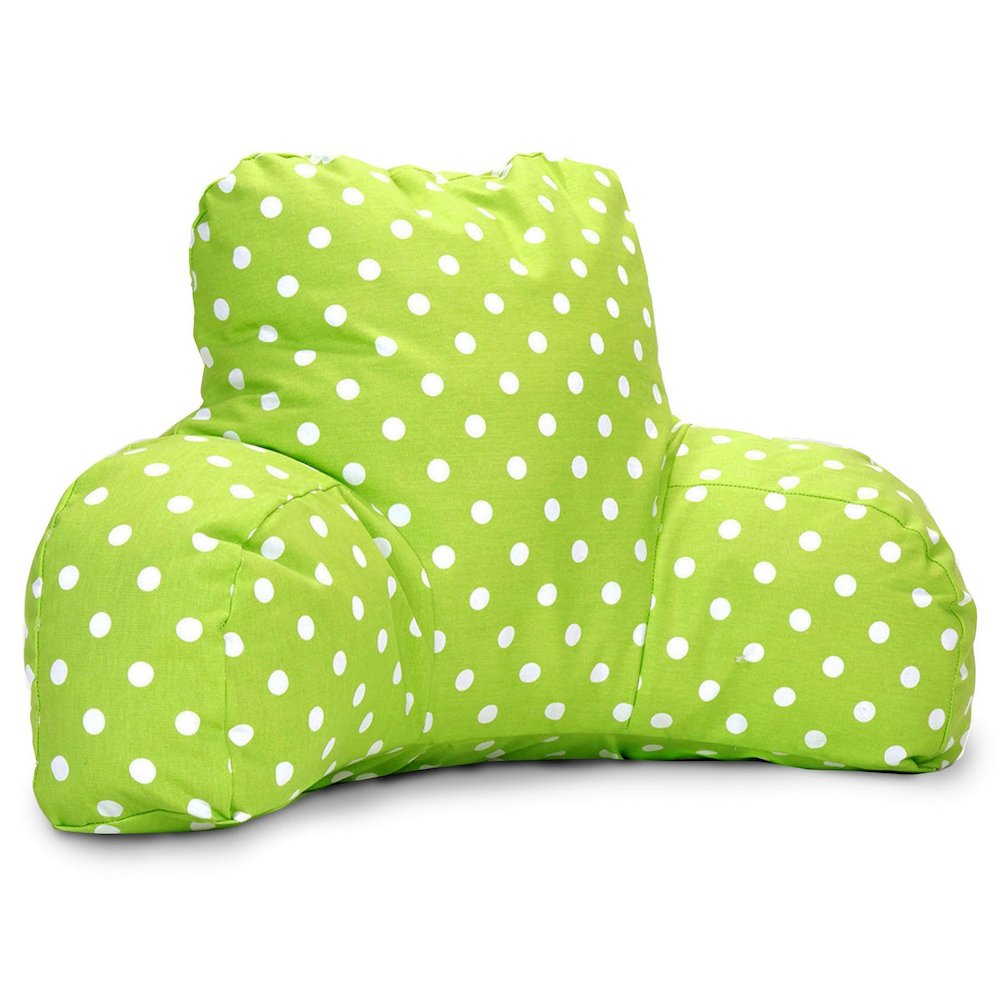 Majestic Home Goods Reading Pillow Polka Dot (Small) Lime. Picture 1