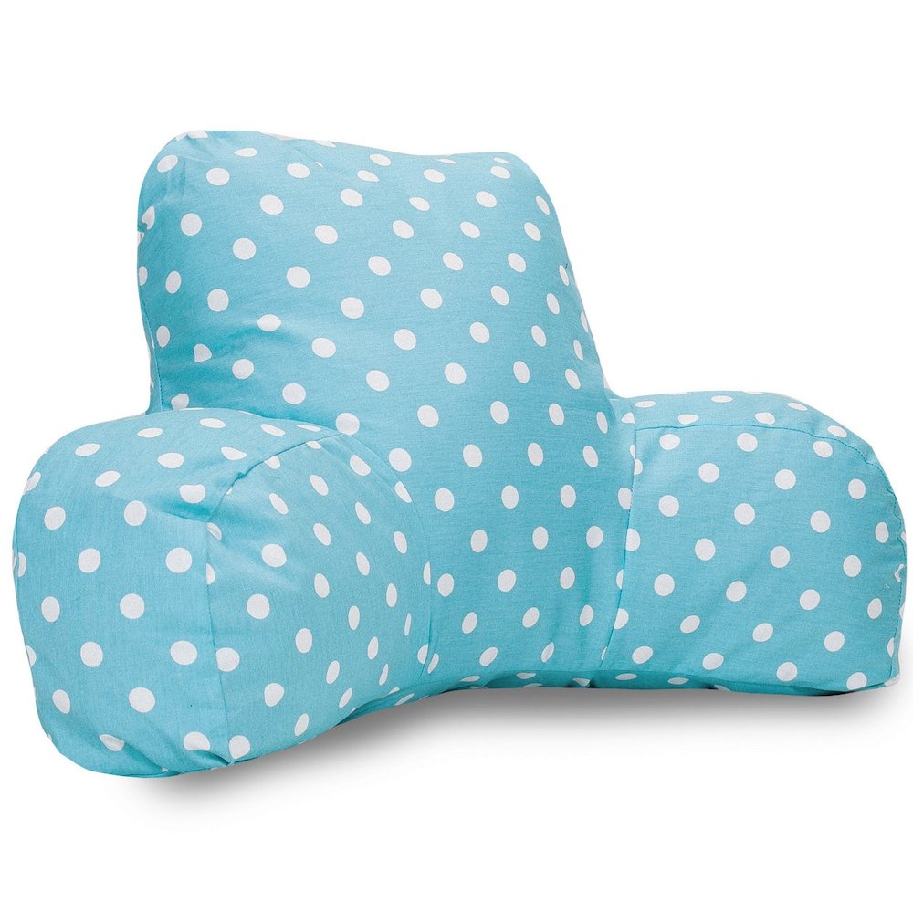 Majestic Home Goods Reading Pillow Polka Dot (Small) Aquamarine. Picture 1