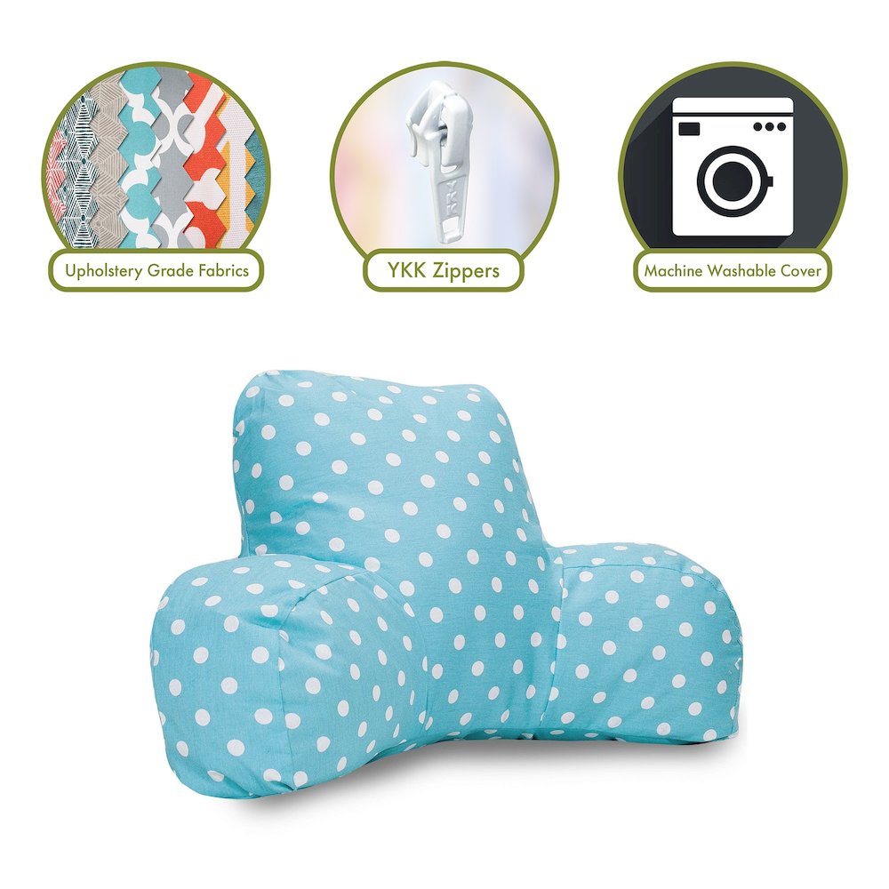 Majestic Home Goods Reading Pillow Polka Dot (Small) Aquamarine. Picture 2