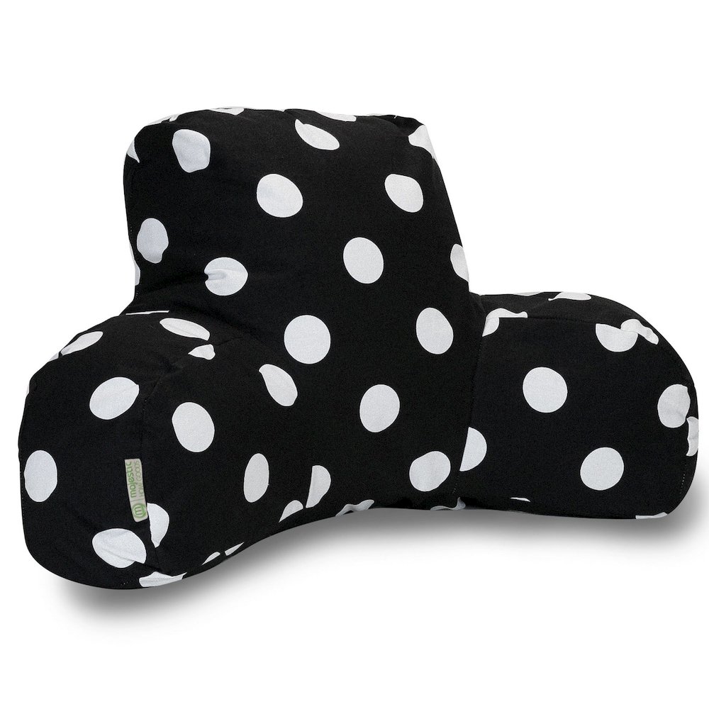 Majestic Home Goods Reading Pillow Polka Dot (Large) Black. Picture 1
